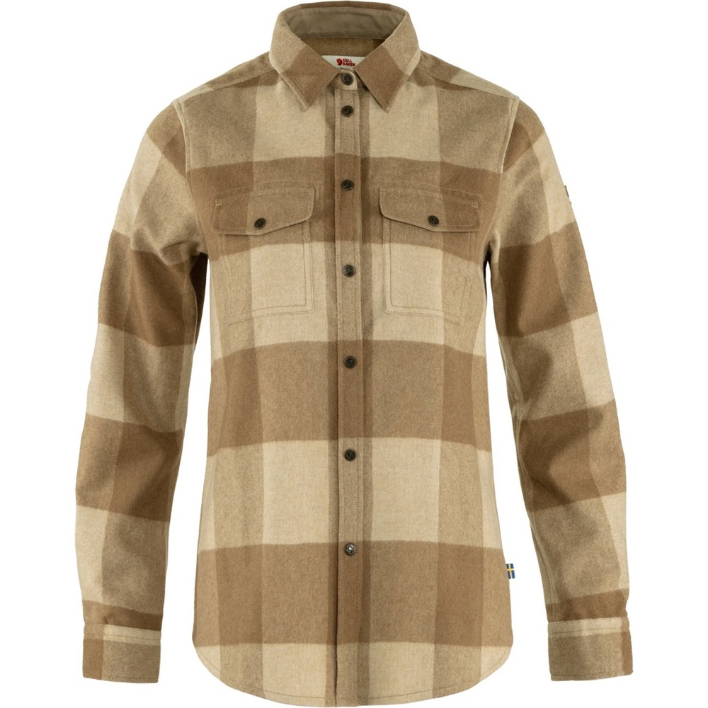 Fjallraven Beige and Tan Plaid Button-Down Shirt